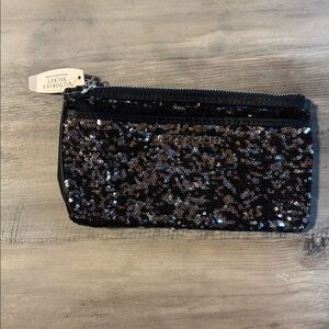 Victoria's Secret Black and Silver Sequin Bag